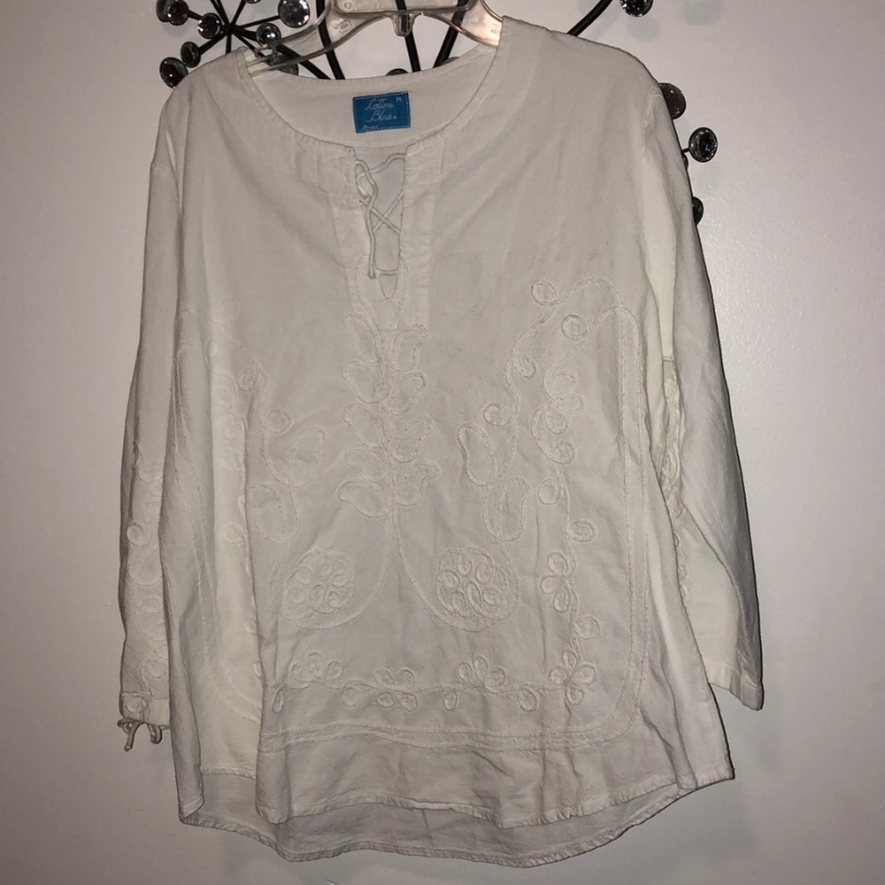 Cotton Blue White shirt